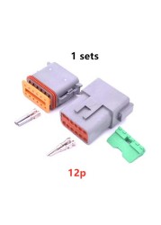 1 set German DT06 DT04 Car Connectors Waterproof Male and Female Butt Plug 2 3 4 6 8 12 Pins 22-16AWG