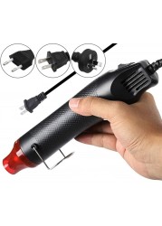 300W Electric Handheld Heat Gun Hot Air Gun with 50-300pcs Heat Shrink Terminals for DIY Craft Embossing Shrink Wrap PVC