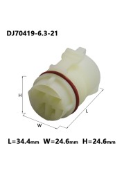4 Pin Female 6.3mm Auto Plug Housing Connector with Terminal DJ70419-6.3-11/21 4 P