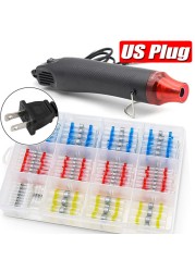 300pcs Waterproof Electric Heat Shrink Butt Terminals Crimp Terminals Weld Sealing Wire Cable Stranding Terminal Kit With Hot Air Gun