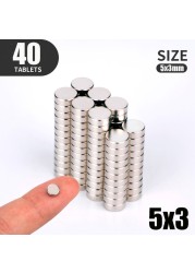 20 40 80pcs/lot 4X2 6x2 5x2 6x1mm Magnet Hot Round Strong Magnet Super Rare Earth Neodymium Magnet 3x2