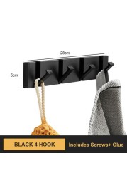 Foldable Towel Hanger Black Gold Clothes Rack Hanger Clothes Hook 2 Ways Installation Wall Hooks Wall Mounted Aluminum Kitchen Hook