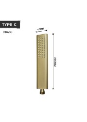 Brushed Gold Handheld Shower Head Bathroom Gold Finish Brass Or Stainless Steel Shower Bath Spray Handheld Shower Heads