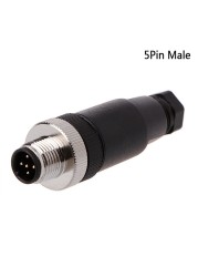 PG7 Sensor Connector IP67 3 4 5 Pin Male / Female Waterproof Connector Plug Screw Straight / Right Angle M12 Plug