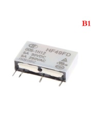 General Purpose Voltage Relay HF49FD-005-1H12 005-1H12 HF49FD DC5V 1H12 4PIN 5A 20x5x12.5mm