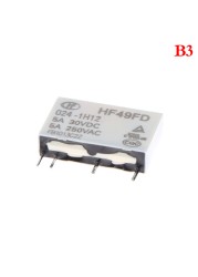 General Purpose Voltage Relay HF49FD-005-1H12 005-1H12 HF49FD DC5V 1H12 4PIN 5A 20x5x12.5mm