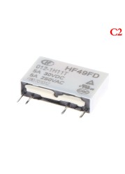 General Purpose Voltage Relay HF49FD-005-1H12 005-1H12 HF49FD DC5V 1H12 4PIN 5A 20x5x12.5mm