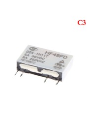 General Purpose Voltage Relay HF49FD-005-1H12 005-1H12 HF49FD DC5V 1H12 4PIN 5A 20x5x12.5mm