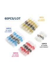 50/100/250pcs Mixed Heat Shrink Connect Terminals Waterproof Solder Sleeve Tube Insulated Electrical Wire Butt Connectors Kit