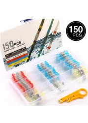 50/100/250pcs Mixed Heat Shrink Connect Terminals Waterproof Solder Sleeve Tube Insulated Electrical Wire Butt Connectors Kit