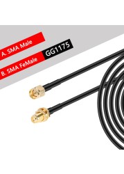 2m 5m 10m 20m SMA Male to SMA Male RG58 50ohm Coaxial Cable SMA Plug WiFi Antenna Extension Cable Connector Pigtail Adapter