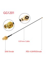 10pcs IPEX Cable SMA Female to uFL/u.FL/IPX/IPEX-1 IPEX 1 Male Plug WiFi Antenna RF Cable RG1.13 /0.81 Pigtail Extension Cable