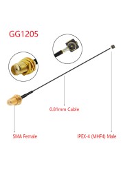 10pcs IPEX Cable SMA Female to uFL/u.FL/IPX/IPEX-1 IPEX 1 Male Plug WiFi Antenna RF Cable RG1.13 /0.81 Pigtail Extension Cable