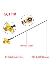 100 قطعة RG178/RF1.13mm كابل محوري SMA 2 حفرة الإناث إلى u.FL/IPX/IPEX1/4 MHF4 أنثى جاك ضفيرة 3G هوائي تمديد سلك الحبل