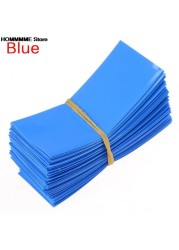 HOT SALE 100pcs Li-ion PVC Heat Shrink Tubing 18650 Battery Wrap Precut Size 72*18.5mm Battery Film Tape Battery Cover