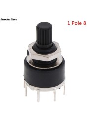 1pc SR16MM Rotary Switch 2 Pole 3 4 Position 1 Pole 5 6 8 Position Hub Band Switch