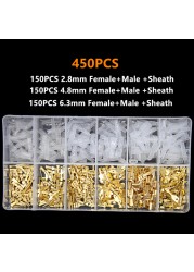 270/315/450/900pcs 2.8/4.8/6.3mm Crimp Terminals Insulated Seal Electrical Wire Connectors Crimp Terminal Connector Assortment