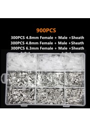 270/315/450/900pcs 2.8/4.8/6.3mm Crimp Terminals Insulated Seal Electrical Wire Connectors Crimp Terminal Connector Assortment