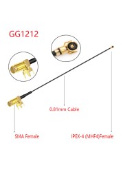 100pcs SMA Flat Female to u.FL/IPX/IPEX1/IPEX4 MHF4 Female Jack Pigtail RG178 Coaxial Cable 3G Antenna Extension Wire Cord