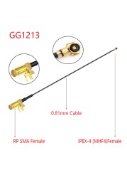 100pcs SMA Flat Female to u.FL/IPX/IPEX1/IPEX4 MHF4 Female Jack Pigtail RG178 Coaxial Cable 3G Antenna Extension Wire Cord