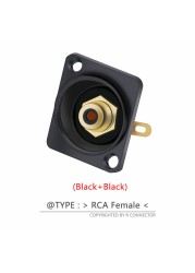 Premium Board Mount RCA Connector Female, Silver RCA Female Socket, Red and White Colors Available, 50 Pieces