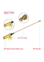 10pcs RG178 Coaxial Cable SMA Flat Female to u.FL/IPX/IPEX1/IPEX4 MHF4 Female Jack Pigtail 3G Antenna Extension Wire Cord