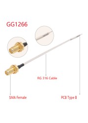 100pcs RG316 Cable Single End SMA Male to PCB Soldering Pigtail WiFi Wireless Router GPS GPRS Low Loss Jackplug Wire Connector