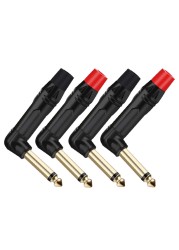 10pcs/lot Mono/Stereo Jack 6.35mm Male Plug Wire Connector Guitar Microphone MIC 6.3mm Plug Audio Connector Factory Wholesale