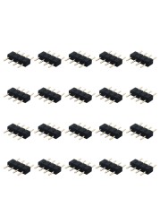 4 Pin Connector 10mm Splice Terminal L T I Shape RGB LED Strip Light Board Adapter Accessories Kit for 5050 Jumper Wire Connector