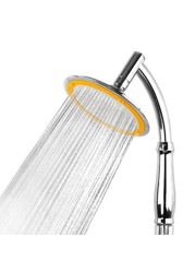 9 Inch Rotate 360 ​​Degree Bathroom Rainfall Shower Head ABS Chrome Water Saving Shower Extension Arm Hand Held Shower Head Thin