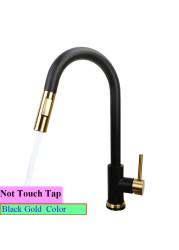 Brushed Nickel Touch Kitchen Faucets With Pull Down Sprayer Automatic Sensor Kitchen Mixer Tap Hot Cold Pull Out Touch Faucet