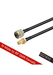 LMR240 Cable 50ohm 50-4 Coaxial Pigtail Jumper N Type Male Plug to RP-SMA Male RF Adapter 4G 5G LTE Extension Cord 50cm~50m