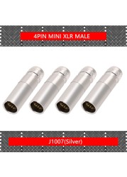 10pcs/lot Mini XLR 3Pin 4Pin 5Pin 6Pin Male Panel Chassis Socket Screw Mount Plug Small XLR Microphone MIC Audio Connector