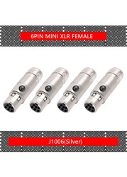 10pcs/lot Mini XLR 3Pin 4Pin 5Pin 6Pin Male Panel Chassis Socket Screw Mount Plug Small XLR Microphone MIC Audio Connector