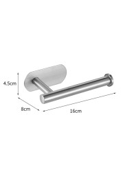 No Drilling Stainless Steel Self Adhesive Towel Bar Paper Holder Clothes Hook Towel Ring Black Golden Bathroom Accessories Set