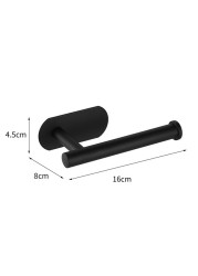 No Drilling Stainless Steel Self Adhesive Towel Bar Paper Holder Clothes Hook Towel Ring Black Golden Bathroom Accessories Set