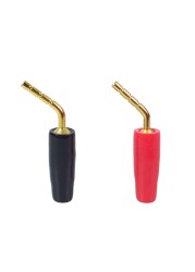 10pcs "U" "Y" Banana Plug Connector Copper Nickel Plated Gold Spade Speaker Mosaic Plug Audio Screw Fork Connectors Adapter