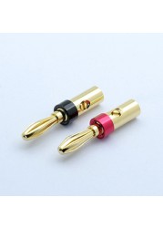 10pcs "U" "Y" Banana Plug Connector Copper Nickel Plated Gold Spade Speaker Mosaic Plug Audio Screw Fork Connectors Adapter