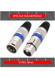 10sets/lot 3 Pin XLR Connectors Male + Female 3 Pole XLR Plug Jack Socket Microphone MIC Cable Terminal Wire Connector