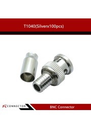 F to BNC Connector RF Adapter BNC Male Plug to F Female Jack Coax Adapter Connector for Camera Scanner 12/50/100pcs