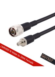 SMA Cable Male to N Female LMR400 Cable 50 Ohm RF Coax Extension Jumper Pigtail for 4G LTE Cellular Amplifier Phone Signal Booster