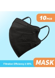 10-100pcs Disposable Kids Industrial Face Mask 5ply Ear Loop Mouth Cover Fashion Fabric Boys Girls Fit 6-12 Years Old Children Masks