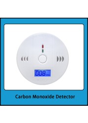 Battery Powered Smoke Carbon Carbon Monoxide Detector Combination Smoking Poster Alarm LED Digital Display Sound Alert Home Security Sensor