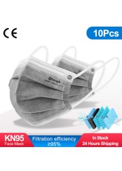 10-100pcs KN95 Certification Masks 5 Layers CE FFP2 Disposable Face Mask Activated Carbon Filter KN 95 Mascarillas FPP2 FFP2mask