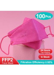 Ffp2 mascarillas المعتمدة السلامة الصحية واقية التنفس قناع الوجه ffp2reuse zable أقنعة ffp2fan fpp2 kn95 قناع الأسماك