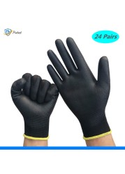 1/36 Pairs Nylon Polymer Gloves Safety Work Gloves Repair Special Gloves Palm Padded Gloves Carpenter Repair Worker Supplies