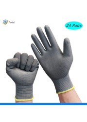 1/36 Pairs Nylon Polymer Gloves Safety Work Gloves Repair Special Gloves Palm Padded Gloves Carpenter Repair Worker Supplies