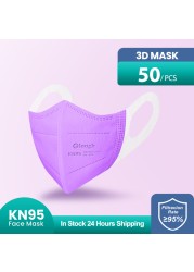 mascarillas fpp2 masks ce ffp2 mask soft ear rope 4 layer protection mascarilla kn95 adult noir mask ffpp2 maske kn95maske