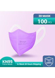 mascarillas fpp2 masks ce ffp2 mask soft ear rope 4 layer protection mascarilla kn95 adult noir mask ffpp2 maske kn95maske