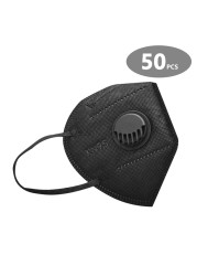 5 Layer KN95 Black Valve Mask ffp2 Respirator Mask Mascarillas FPP2 homology ada Respirator Adult Face Mask FFP2 маск for Women KN95 Filter